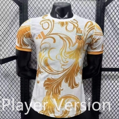 Player Version 26-27 Special Edition Argentina White Golden Thailand Soccer Jersey AAA-3596 Player Version 26-27 Special Edition Argentina White Golden Thailand Soccer Jersey AAA-3596