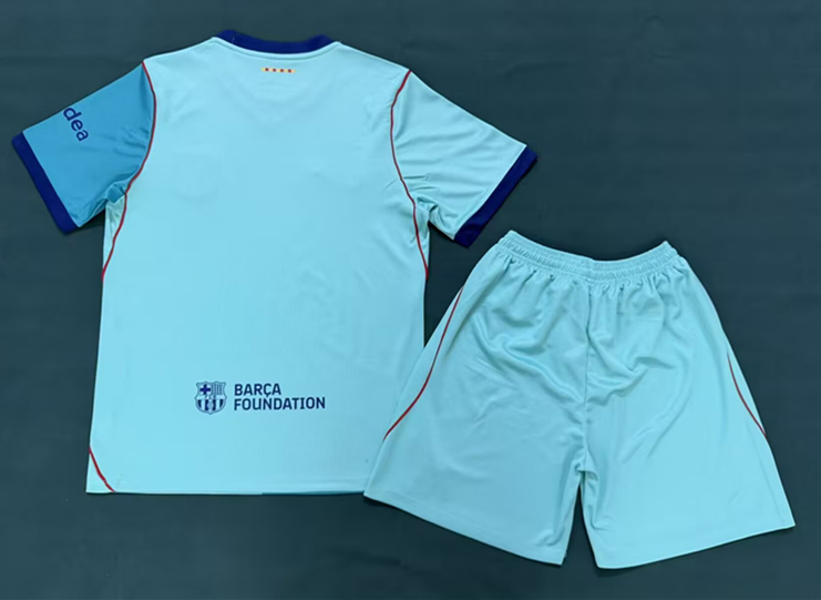 26-27 Barcelona 2nd Away Blue Soccer Uniform-6748