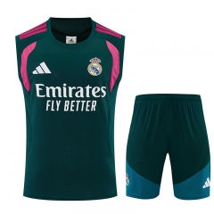 26-27 Real Madrid Dark Green Thailand Training Soccer Vest Uniform-4627 26-27 Real Madrid Dark Green Thailand Training Soccer Vest Uniform-4627