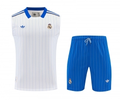 26-27 Retro Real Madrid White Thailand Soccer Vest Uniform-418