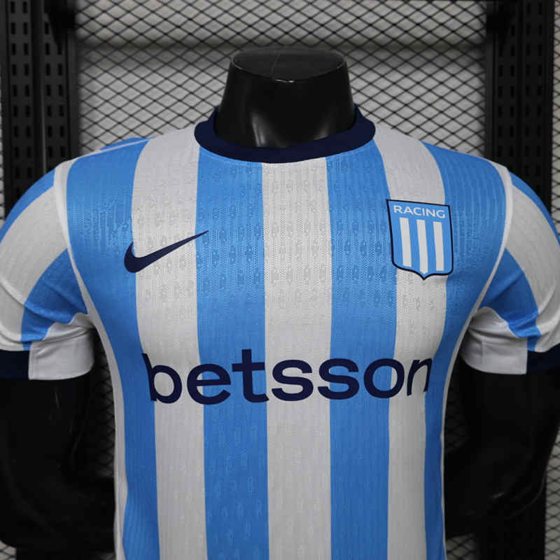 (S-4XL) 26-27 Player Version Racing Club de Avellaneda Home Blue&White Thailand Soccer Jersey AAA-888