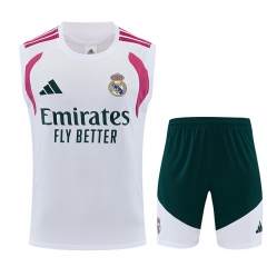26-27 Real Madrid White Thailand Training Soccer Vest Uniform-4627 26-27 Real Madrid White Thailand Training Soccer Vest Uniform-4627
