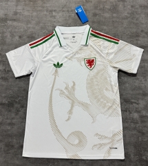 (S-4XL) 2026 Wales Away White Thailand Soccer Jersey AAA-7209 (S-4XL) 2026 Wales Away White Thailand Soccer Jersey AAA-7209