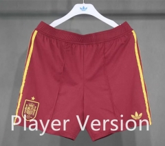Player Version (S-3XL) 26-27 Spain Dark Red Thailand Soccer Shorts-4563