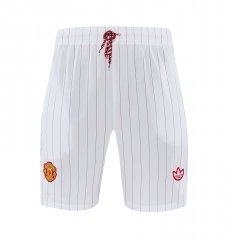26-27 Manchester United White&Red Thailand Soccer Short-418 26-27 Manchester United White&Red Thailand Soccer Short-418