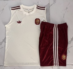 26-27 Spain Beige Vest Thailand Soccer Tracksuit-815