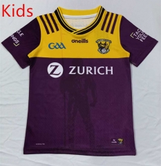 2026 GAA Wexford Purple Kids/Youth Thailand Rugby Jersey 2026 GAA Wexford Purple Kids/Youth Thailand Rugby Jersey