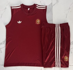 26-27 Spain Red Vest Thailand Soccer Tracksuit-815
