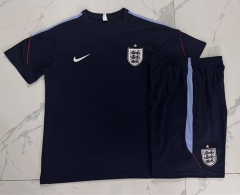 26-27 England Cyan Thailand Soccer Tracksuit-815