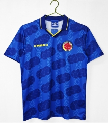 Retro Version 1994 Colombia Away Blue Thailand Soccer Jersey AAA-C1046 Retro Version 1994 Colombia Away Blue Thailand Soccer Jersey AAA-C1046