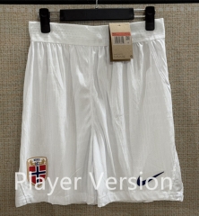 26-27 Player Version Norway Home White Thailand Soccer Shorts-5929