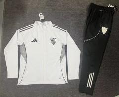 26-27 Sevilla White Thailand Soccer Jacket Uniform-5303