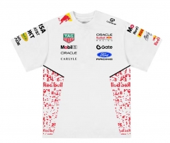 (S-5XL) 2026 F1 Red Bull White Round Neck Racing Suit