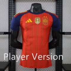 (S-3XL)26-27 PlayerVersion(2 Star With Patch) Spain Home Red Thailand Soccer Jersey AAA-888