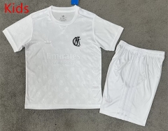 125 Anniversary Commemorate Version Real Madrid White Kids/Youth Soccer Uniform-7998