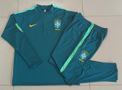 26-27 Brazil Green Thailand Soccer Tracksuit-815 26-27 Brazil Green Thailand Soccer Tracksuit-815