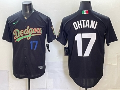 (Logo 3) Los Angeles Dodgers Green Lettering #17 MLB Jersey - 0840