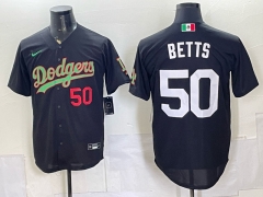 (Logo 3) Los Angeles Dodgers Green Lettering #50 MLB Jersey - 0840