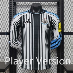 Player Version 26-27 Newcastle United Home Black&White LS Thailand Soccer Jersey AAA-888