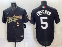 (Logo 1) Los Angeles Dodgers Green Lettering #5 MLB Jersey - 0840