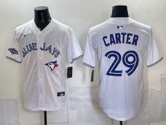 (Logo 2) Toronto White Jays #29 Blue MLB Jersey - 0840 (Logo 2) Toronto White Jays #29 Blue MLB Jersey - 0840