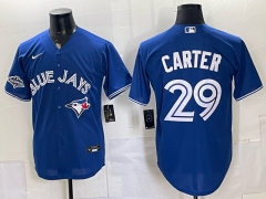 (Logo 2) Toronto Blue Jays #29 Blue MLB Jersey - 0840 (Logo 2) Toronto Blue Jays #29 Blue MLB Jersey - 0840