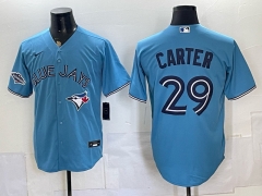 (Logo 2) Toronto Light Blue Jays #29 Blue MLB Jersey - 0840 (Logo 2) Toronto Light Blue Jays #29 Blue MLB Jersey - 0840
