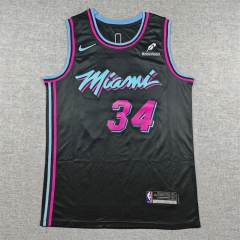 City Edition Miami Heat Black#34 NBA Jersey-1380 City Edition Miami Heat Black#34 NBA Jersey-1380
