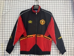 96-97 Manchester United Red&Black Waterproof Trench Coat - 8268 96-97 Manchester United Red&Black Waterproof Trench Coat - 8268