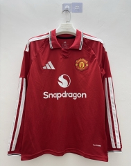 (S-4XL) 26-27 Manchester United Home Red LS Thailand Soccer Jersey AAA-9268