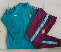 26-27 Portugal Green Thailand Soccer Jacket Uniform-815 26-27 Portugal Green Thailand Soccer Jacket Uniform-815