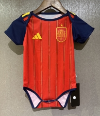 26-27 Spain Home Red Baby Soccer Uniform-CS
