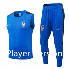 (S-3XL)Player Version 26-27 France Color Blue (Long Pants) Thailand Training Soccer Uniform-9926 (S-3XL)Player Version 26-27 France Color Blue (Long Pants) Thailand Training Soccer Uniform-9926