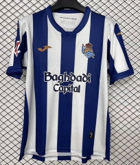 (S-4XL) 26-27 Real Sociedad Home Blue&White Stripe Thailand Soccer Jersey AAA-2044 (S-4XL) 26-27 Real Sociedad Home Blue&White Stripe Thailand Soccer Jersey AAA-2044