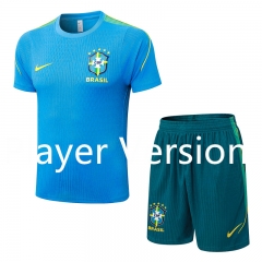 (S-3XL) Player Version 26-27 Brazil Blue Thailand Training Soccer Uniform-9926 (S-3XL) Player Version 26-27 Brazil Blue Thailand Training Soccer Uniform-9926