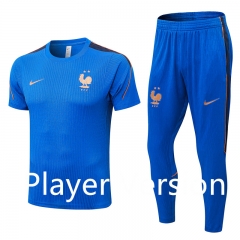 (S-3XL)Player Version 26-27 France Color Blue (Long Pants) Thailand Training Soccer Uniform-9926 (S-3XL)Player Version 26-27 France Color Blue (Long Pants) Thailand Training Soccer Uniform-9926