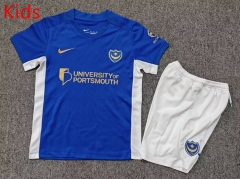 26-27 Portsmouth Home Blue Kids/Youth Soccer Uniform-7809