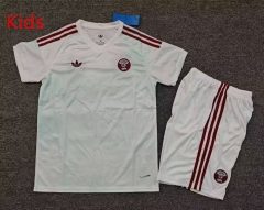 26-27 Qatar Away White Kids/Youth Soccer Uniform-7809