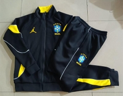 26-27 Brazil Black Thailand Soccer Jacket Uniform-815 26-27 Brazil Black Thailand Soccer Jacket Uniform-815