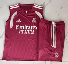 26-27 Real Madrid Pink Thailand Soccer Vest Tracksuit-815
