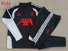 26-27 Liverpool Black Thailand Soccer Tracksuit Uniform-815