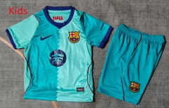 26-27 Barcelona 2nd Away Green Kids/Youth Soccer Uniform-9484 26-27 Barcelona 2nd Away Green Kids/Youth Soccer Uniform-9484