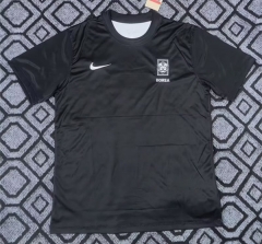 (S-4XL) 26-27 Korea Black Thailand Training Soccer Jersey AAA-9070