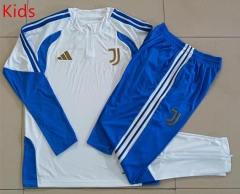 26-27 Juventus White Kids/Youth Soccer Tracksuit-815