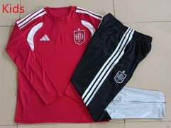 26-27 Spain Red Kid-Youth Soccer Tracksuit-815