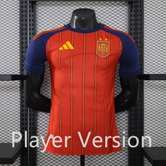 (S-3XL)26-27 PlayerVersion(2 Star) Spain Home Red Thailand Soccer Jersey AAA-888