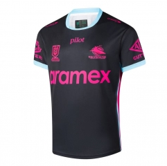 (S-7XL)2026 Sharks Black Thailand Rugby Shirt