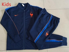 26-27 France Royal Blue Kids/Youth Soccer Jacket Uniform-815