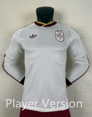 Player Version 26-27 Spain (2 Star) Away White LS Thailand Soccer Jersey AAA-2016 Player Version 26-27 Spain (2 Star) Away White LS Thailand Soccer Jersey AAA-2016