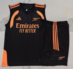26-27 Arsenal Black Vest Thailand Soccer Tracksuit-815